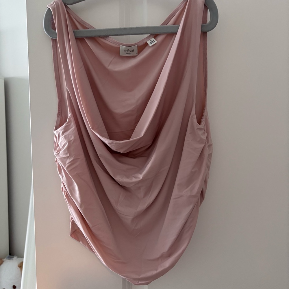 Wilfred Soft Pink Drape Blouse Parfait Too